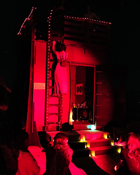 Girl Climbing Observatory Ladder Photography Art | Xan Blood Walker Fine Art Photography