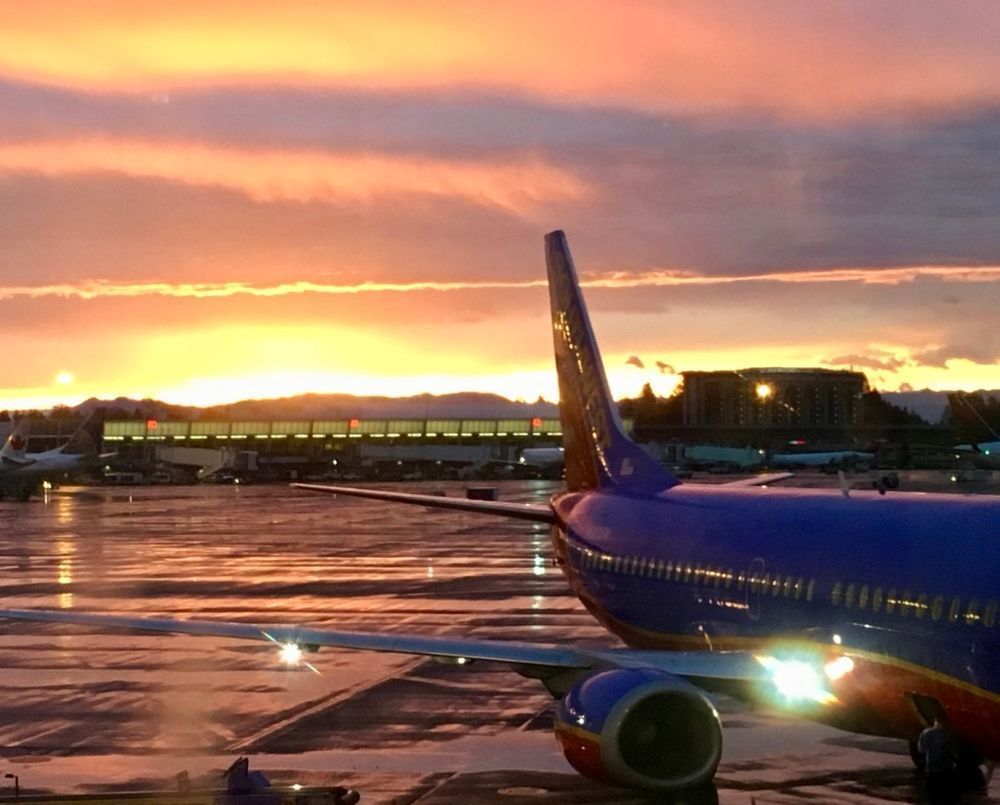 Sunset at the Oakland Airport available for Sale as Fine Art