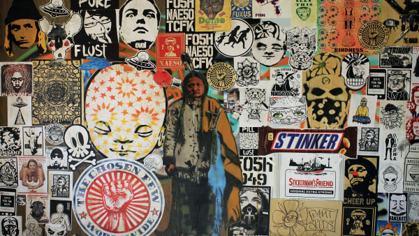 Sticker and Stencil Wall in BomBay Beach