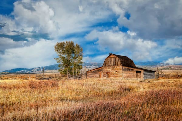 Rustic Barn Fall Wyoming Mystical