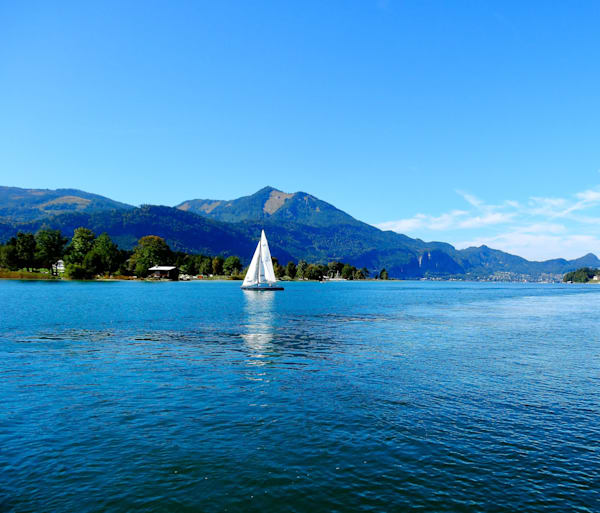 Sail Boat Wolfgangsee Lake Austria Photography Art | KAH Photography