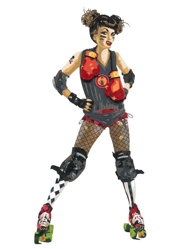 Roller Girl S/T 2014 大判アートプリント Roller Girl Art | Kristi Abbott Gallery & Studio