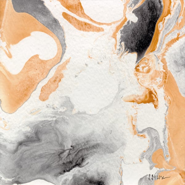 Let It Flow: Gray Orange Iv Art | Lisa T, LLC dba Studio Artistica