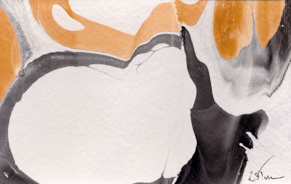 Let It Flow: Gray Orange Ii Art | Studio Artistica Lisa T, LLC