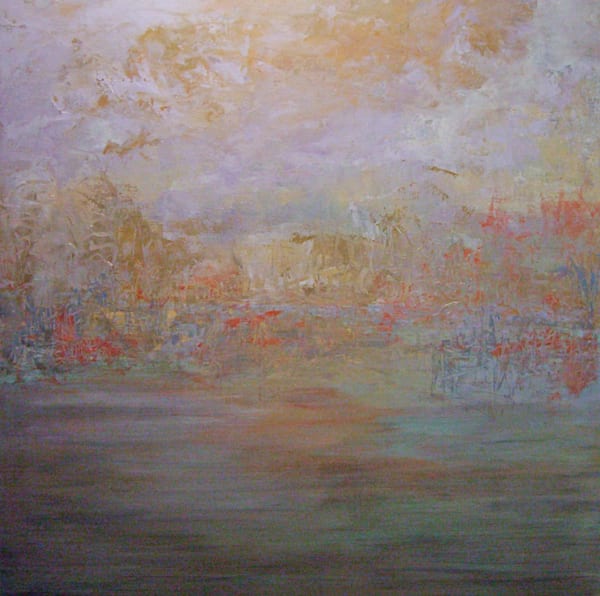 Joan's Peace, 36" square x 2"d, mixed media on Gessoboard.