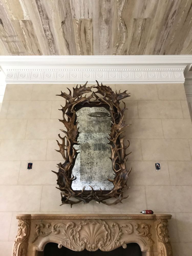 Stone Block, Faux Bois & Antique Mirror Art | Lisa T, LLC dba Studio Artistica