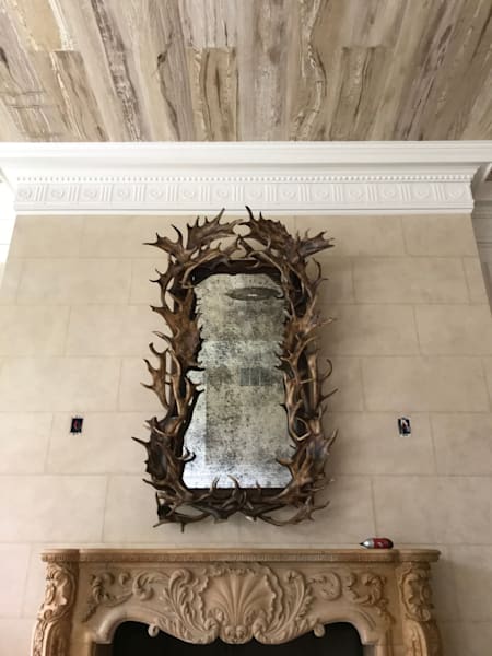 Stone Block, Faux Bois & Antique Mirror Art | Studio Artistica Lisa T, LLC