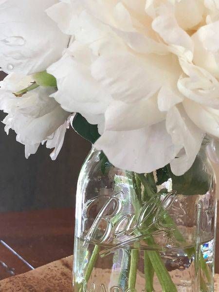 White Peony: Jar Of Blooms Art | Lisa T, LLC dba Studio Artistica