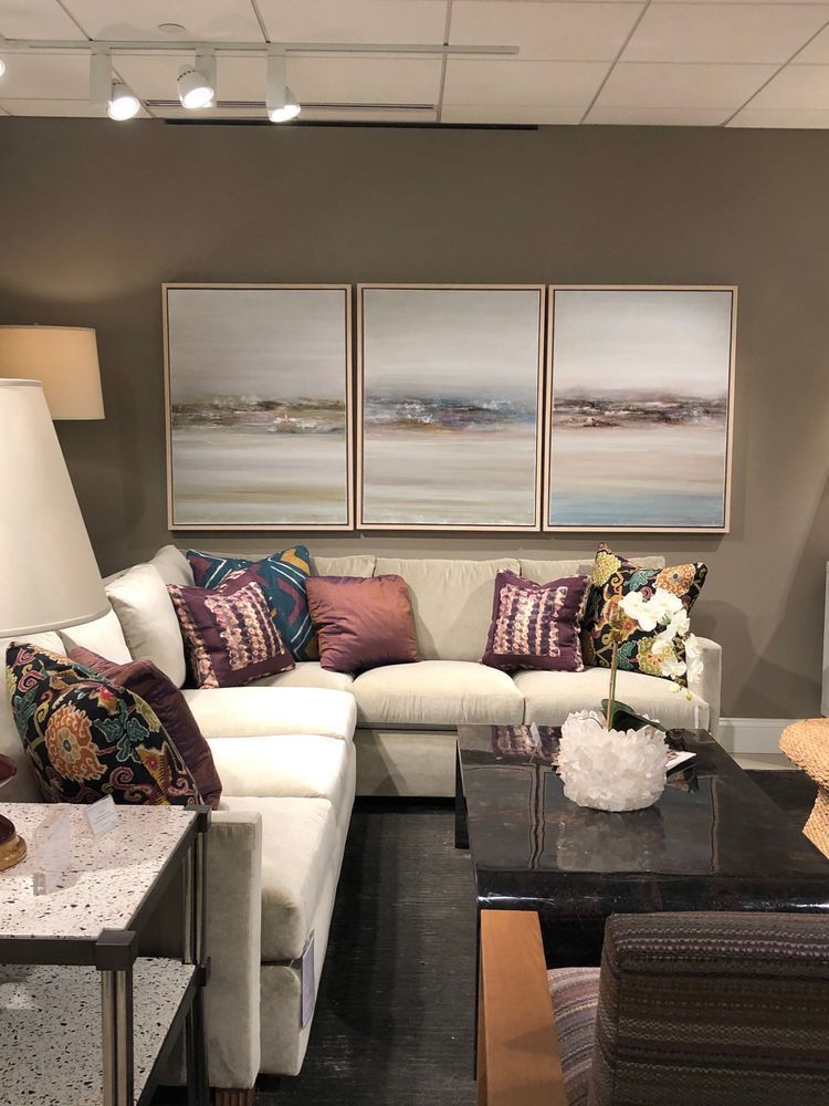 Wave Series Triptych For Carrier & Co/ Century Furniture Showroom Art | Lisa T, LLC dba Studio Artistica