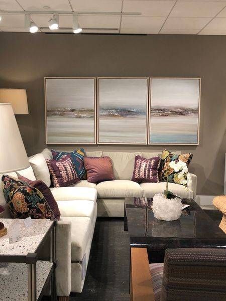 Wave Series Triptych For Carrier & Co/ Century Furniture Showroom Art | Lisa T, LLC dba Studio Artistica