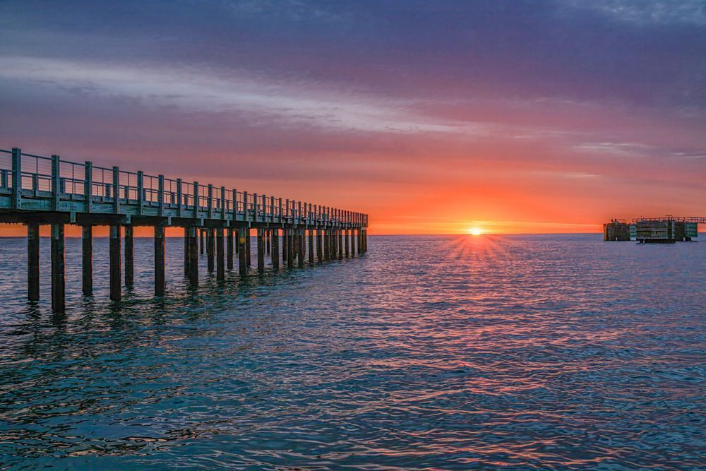 Oak Bluffs Pier Morning Starburst Art | Michael Blanchard Inspirational Photography - Crossroads Gallery
