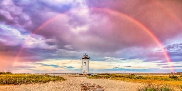 Edgartown Light Rainbow Art | Michael Blanchard Inspirational Photography - Crossroads Gallery