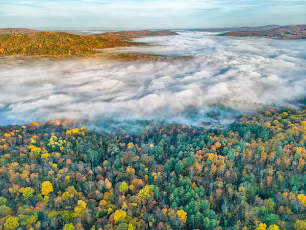 Bennington Vt Fog Art | Michael Blanchard Inspirational Photography - Crossroads Gallery