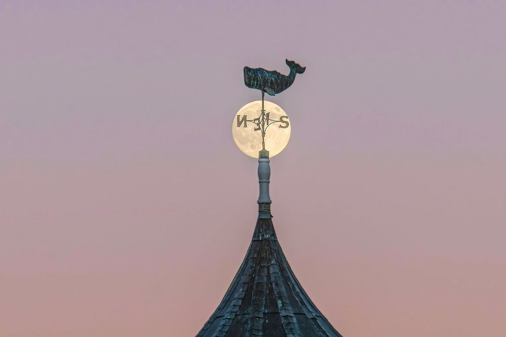 Bandstand Moon And Weather Vane 2025 Art | Michael Blanchard Inspirational Photography - Crossroads Gallery