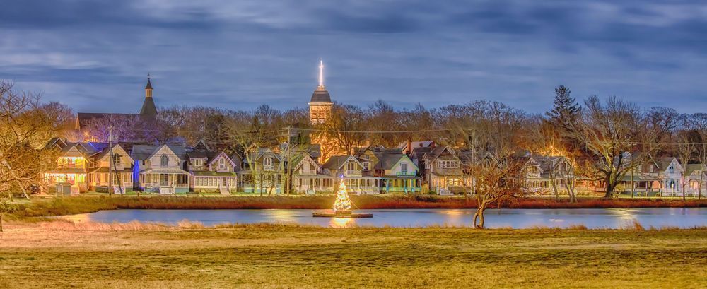 Sunset Lake Christmas Panorama Art | Michael Blanchard Inspirational Photography - Crossroads Gallery