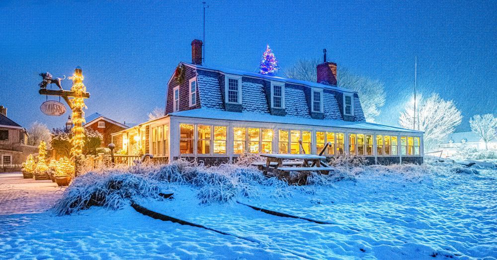 Black Dog Tavern Snow And Tree 2025 Art | Michael Blanchard Inspirational Photography - Crossroads Gallery