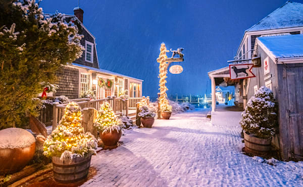 Black Dog Tavern Snow 2025 Art | Michael Blanchard Inspirational Photography - Crossroads Gallery
