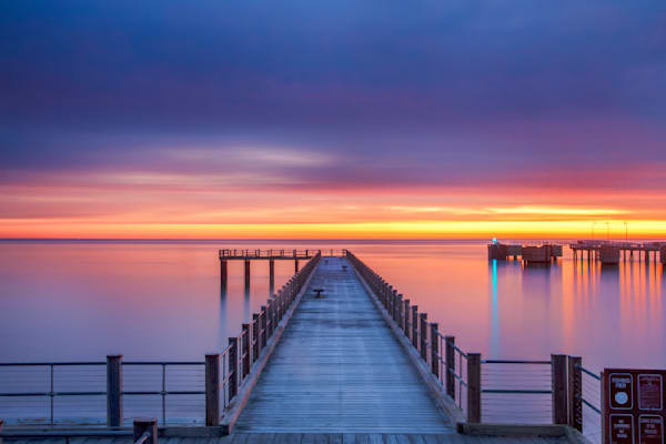 Fishing Pier Winter Sunrise Art | Michael Blanchard Inspirational Photography - Crossroads Gallery