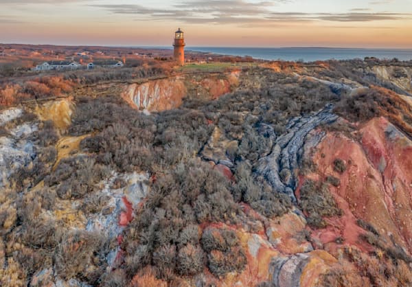 Gay Head Cliffs Sunset Drone Art | Michael Blanchard Inspirational Photography - Crossroads Gallery