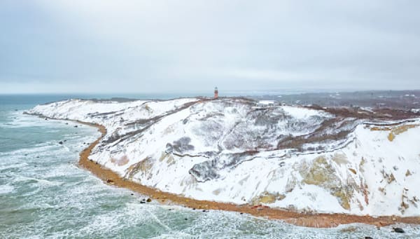 Gay Head Cliffs Winter Storm 2026 Aerial Art | Michael Blanchard Inspirational Photography - Crossroads Gallery