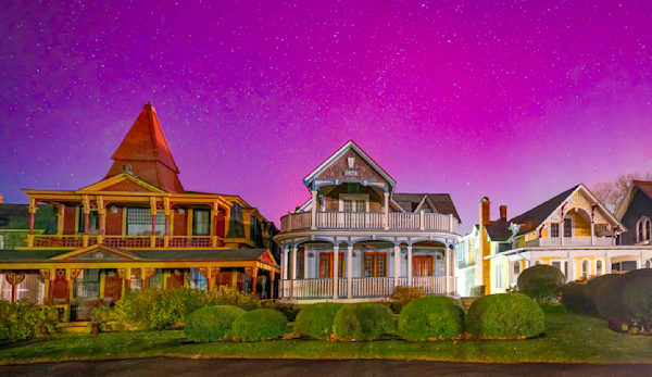 Gingerbread Cottage Northern Lights 2025 Art | Michael Blanchard Inspirational Photography - Crossroads Gallery