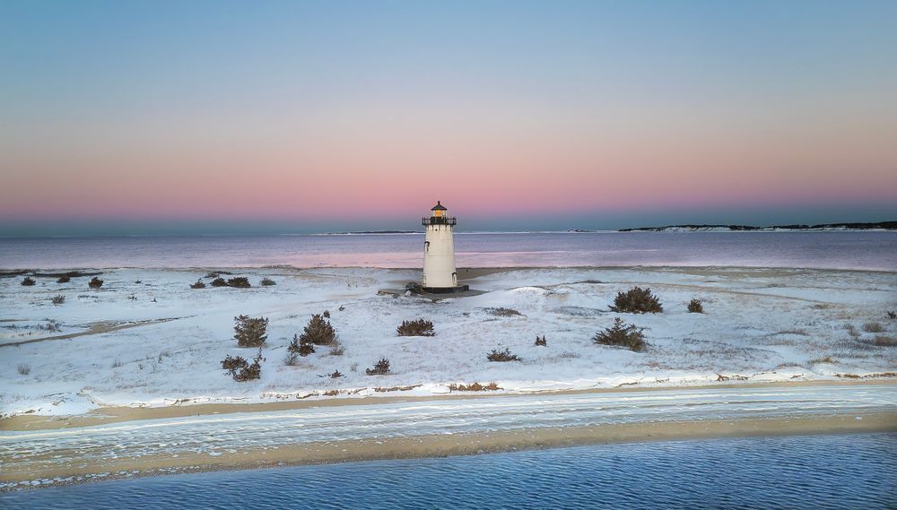 Edgartowm Light Snow And Ice Winter 2026 Art | Michael Blanchard Inspirational Photography - Crossroads Gallery