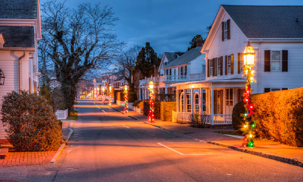 Edgartown North Water Street Christmas Art | Michael Blanchard Inspirational Photography - Crossroads Gallery