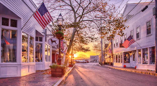 Edgartown Main Street Morning Art | Michael Blanchard Inspirational Photography - Crossroads Gallery