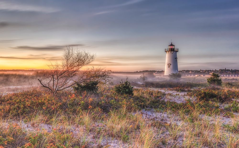 Edgartown Light Morning Mist Art | Michael Blanchard Inspirational Photography - Crossroads Gallery