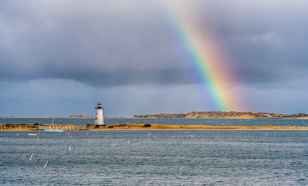 Edgartown Light Winter Rainbow Art | Michael Blanchard Inspirational Photography - Crossroads Gallery