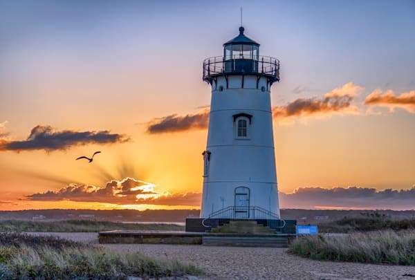 Edgartown Light Fall Morning Art | Michael Blanchard Inspirational Photography - Crossroads Gallery