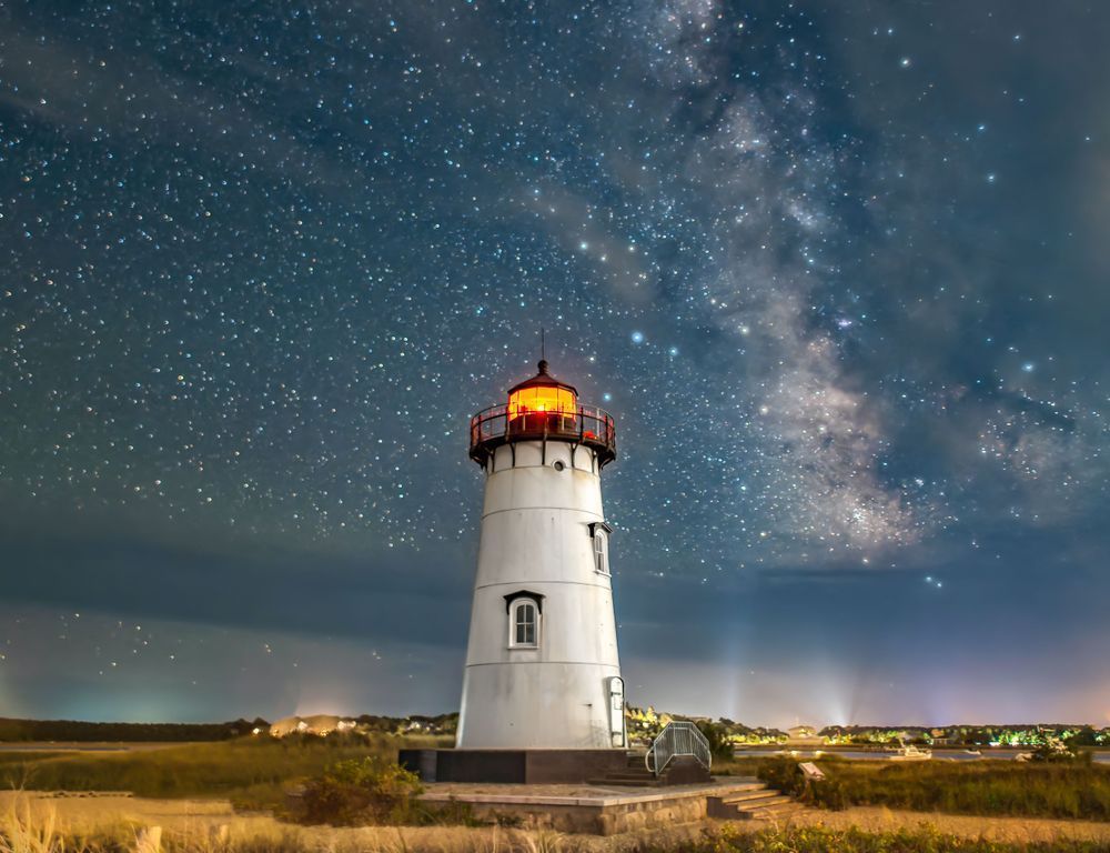 Edgartown Light Milky Way 2025 Art | Michael Blanchard Inspirational Photography - Crossroads Gallery