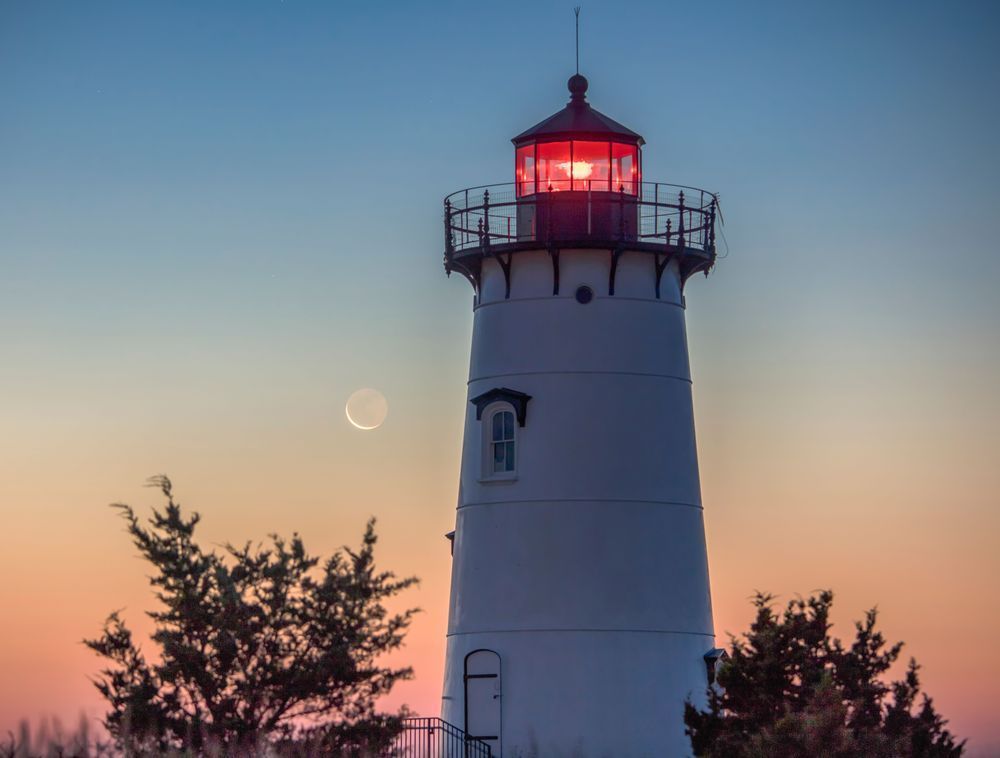 Edgartown Light Moonrise Art | Michael Blanchard Inspirational Photography - Crossroads Gallery
