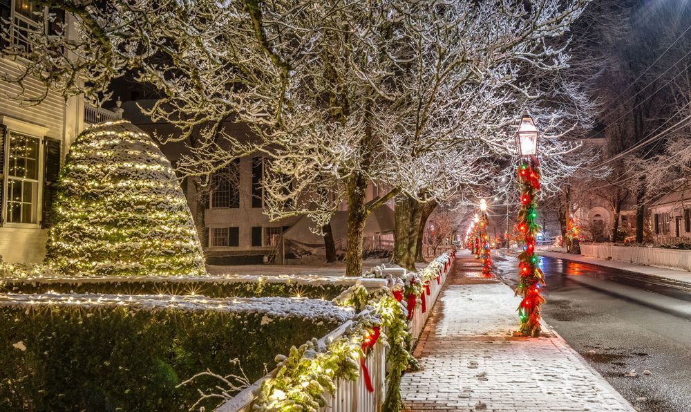 Edgartown Main Street Snow 2025 Art | Michael Blanchard Inspirational Photography - Crossroads Gallery