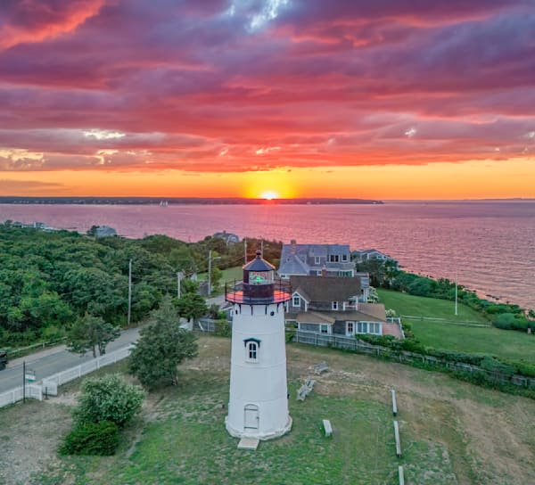 East Chop Light Last Day Of August Sunset Art | Michael Blanchard Inspirational Photography - Crossroads Gallery