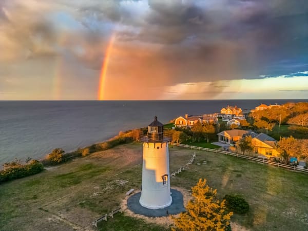 East Chop Light Double Rainbow Art | Michael Blanchard Inspirational Photography - Crossroads Gallery
