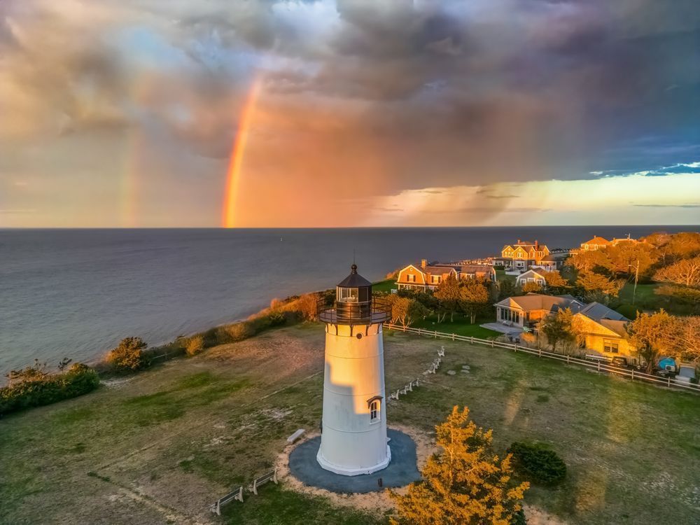 East Chop Light Double Rainbow Art | Michael Blanchard Inspirational Photography - Crossroads Gallery