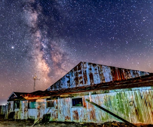 Katama Airfield Hangar Milky Way Art | Michael Blanchard Inspirational Photography - Crossroads Gallery