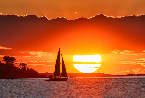 Harbor Sunset Sail Art | Michael Blanchard Inspirational Photography - Crossroads Gallery
