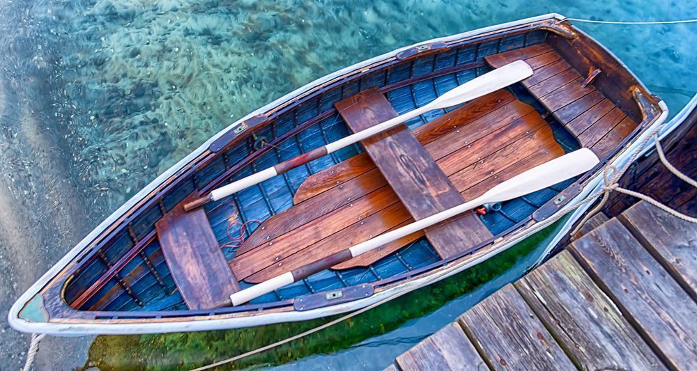 Harbor Row Boat And Oars Art | Michael Blanchard Inspirational Photography - Crossroads Gallery
