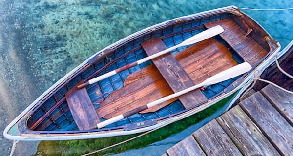 Harbor Row Boat And Oars Art | Michael Blanchard Inspirational Photography - Crossroads Gallery
