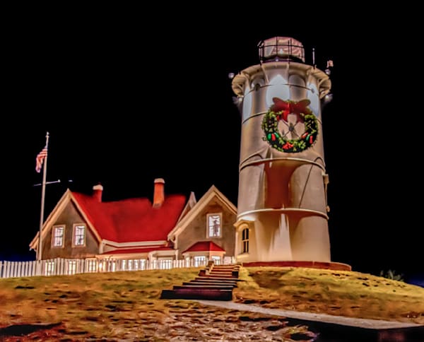 Nobska Light Christmas 2021 Art | Michael Blanchard Inspirational Photography - Crossroads Gallery