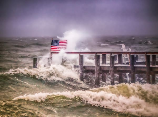 Ob Storm Flag Art | Michael Blanchard Inspirational Photography - Crossroads Gallery