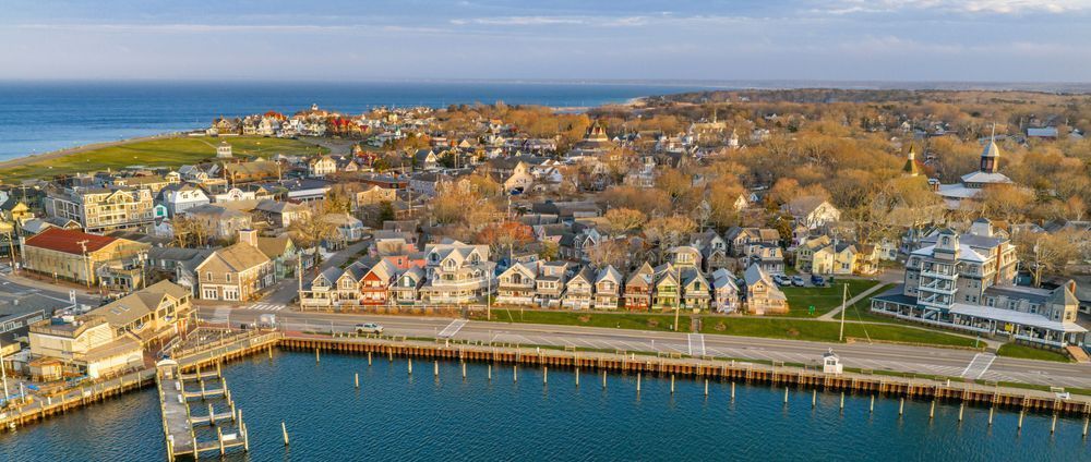 Oak Bluffs Spring Aerial 2026 Art | Michael Blanchard Inspirational Photography - Crossroads Gallery
