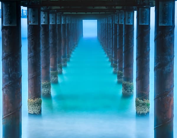 Oak Bluffs Pier Blue Light Art | Michael Blanchard Inspirational Photography - Crossroads Gallery