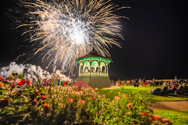 Oak Bluffs Flower Bed Fireworks Art | Michael Blanchard Inspirational Photography - Crossroads Gallery