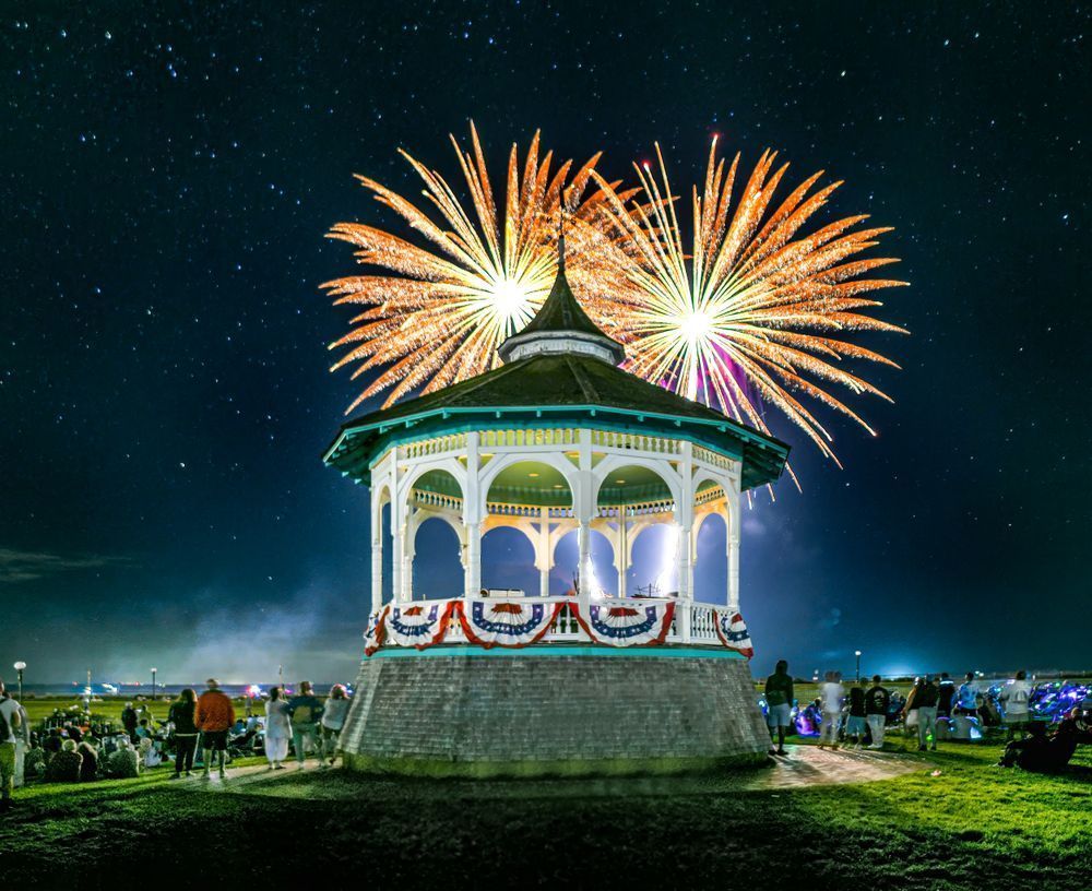 Oak Bluffs Fireworks 2023 #2 Art | Michael Blanchard Inspirational Photography - Crossroads Gallery