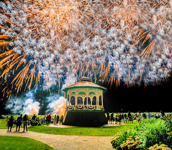 Oak Bluffs Fireworks Finale 2023 Art | Michael Blanchard Inspirational Photography - Crossroads Gallery