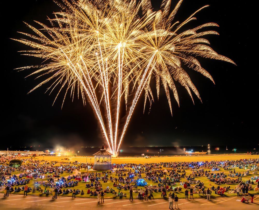 Oak Bluffs 2025 Fireworks #2 Art | Michael Blanchard Inspirational Photography - Crossroads Gallery