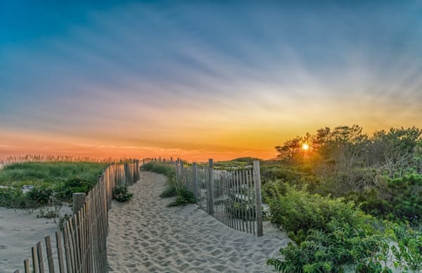 Late Summer Walkway Sunset Art | Michael Blanchard Inspirational Photography - Crossroads Gallery